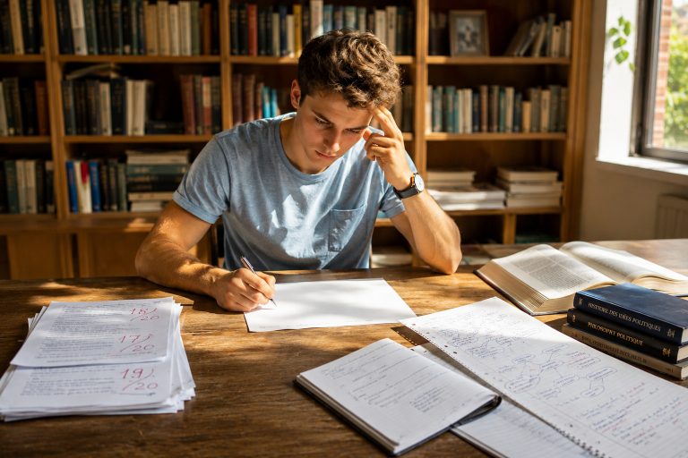 Étudiant préparant son entrée en classe préparatoire, travaillant sur une problématique complexe et développant son autonomie intellectuelle.